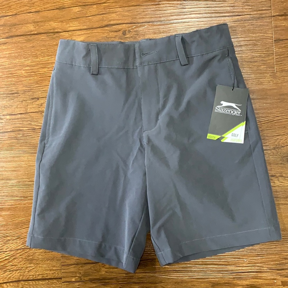 Gray boys golf shorts size XS with adjustable waist